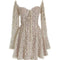 Vintage Butterfly Lace Puffy Dress(With Pad)