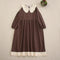 Lace Collar Loose Cotton Dress