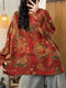 Cotton Floral Print T Shirt