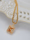 Champagne CZ Diamond Bead/ Titanium Necklace