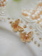 Champagne CZ Diamonds Butterfly Earrings