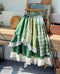 Lace Hem Patchwork Skirt