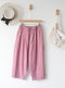 Mushroom Embroidered Crop Pants