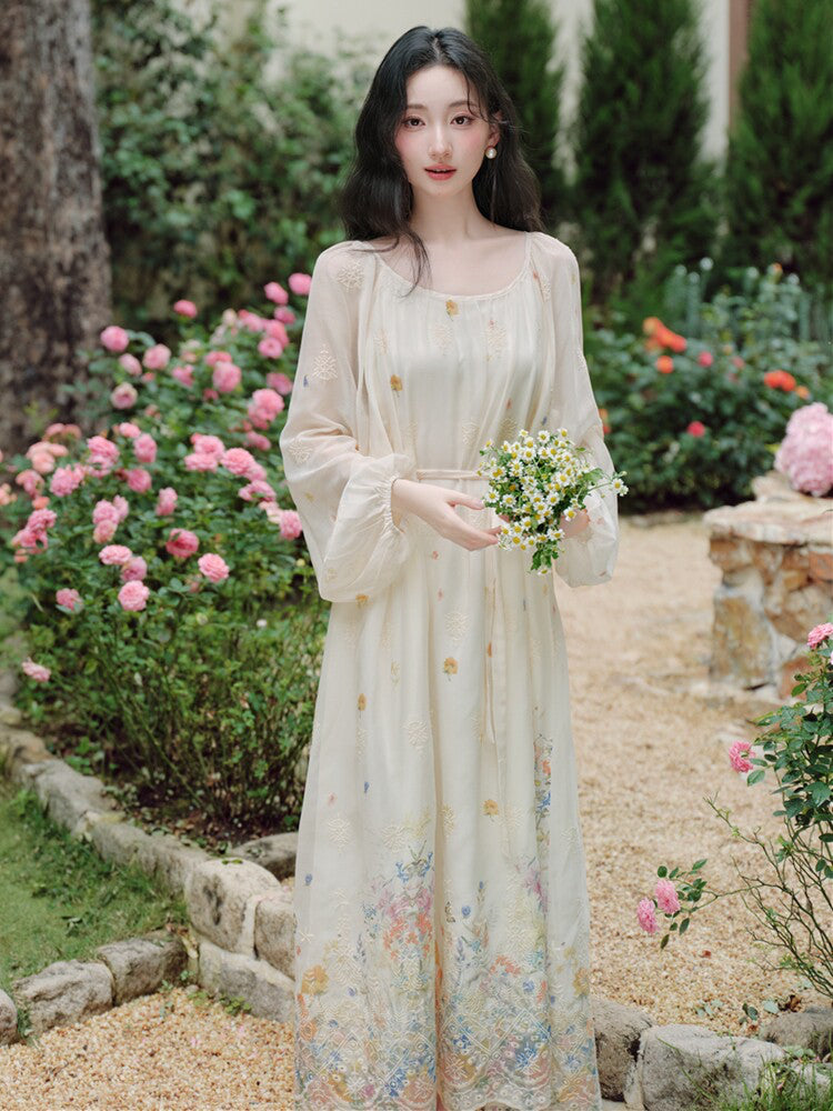 French-Style Delicate Embroidered Dress– The Cottagecore