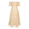 Off Shoulder Embroidered Tulle Dress