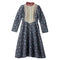 Victorian Stand Collar Linen Dress
