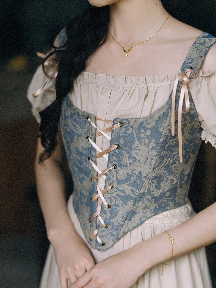 Antique Retro Corset + Dress– The Cottagecore