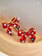 Christmas Tree Bow Earrings