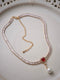 Red Zircon Pearl Necklace