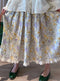 100% Linen Printed Skirt