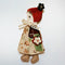 Cute Little Girl & Bunny Brooch