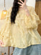 Lace Trim Ramie Shirt