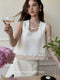 Elegant Sleeveless Top + Frilled Skirt 2pcs Set