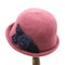 Vintage Cloche Round Hat with Flower Accent