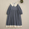 Lace Collar Loose Cotton Dress