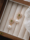 Fairycore CZ Diamond/Pearl Earrings