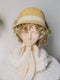 Vintage Lace Up Bonnet Hat