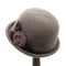 Vintage Cloche Round Hat with Flower Accent