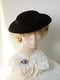 Vintage Black Velvet Hat