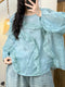Lace Trim Ramie Shirt