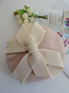 Large Bow Wool Blended Beret Hat