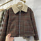 Fleece Lined Plaid Jacket