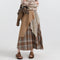 Irregular Layer Plaid Skirt