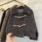 Wood Toggle Button Fleece Coat