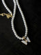 Shell Butterfly Pearl Necklace