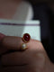 Vintage Red Agate Open Ring