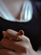 Vintage Red Agate Open Ring