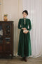 Stand Collar Velvet Victorian Dress