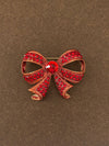 CZ Diamond Bow Brooch