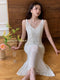 Elegant Hollowed 2pcs Dress