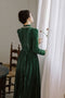 Stand Collar Velvet Victorian Dress