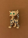 Cute Golden Cat Brooch