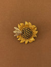 Sunflower Bee Brooch