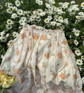 Vintage Satin Blouse + Floral Skirt With Straps