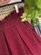 Vintage Red Shimmering Blouse + Wine Red Skirt