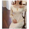 Long Sleeve Satin Nightgown