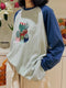 Plants Embroidered Cotton T Shirt