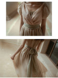 Retro Style Puffy Sleeve Dress With Bow Belt