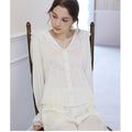Royalcore Long Sleeve Lace Satin Pajama Set