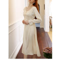 Long Sleeve Satin Nightgown
