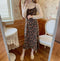 Vintage Printed Corduroy Slip Dress