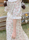 Prairie Lace Trim Floral Print Dress