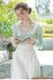 Fairycore Lace Trim Knitted Top