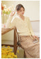 Hand Crocheted Cotton Cardigan With Drawstring