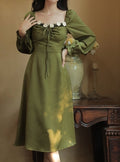 Vintage Satin Rose Dress