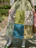 Prairie Vibe Floral Patchwork Skirt